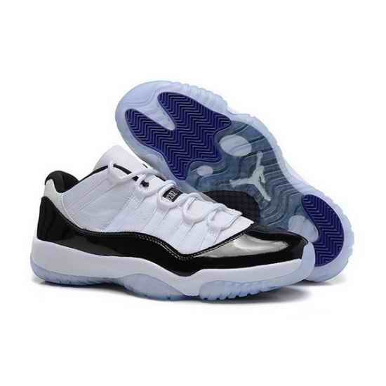 Air Jordan 11 Shoes 2014 Womens Low White Black Blue